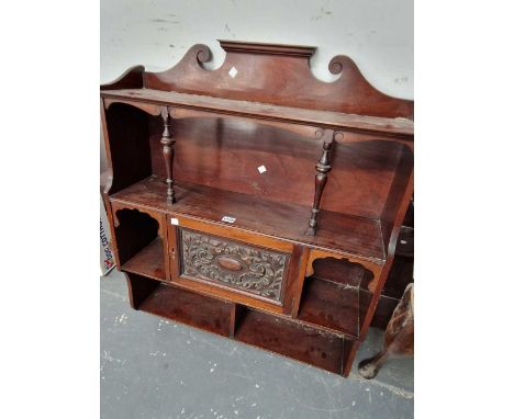 A late HealsVictorian wall shelf cabinet.