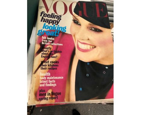 Vintage Vogue magazine and numerous interview texts.