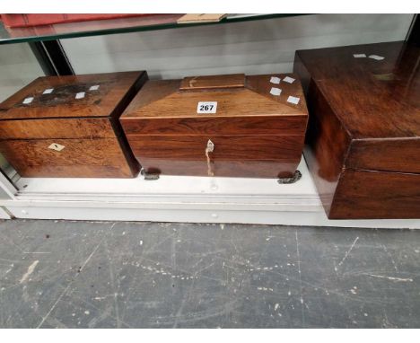 A Regency sarcophagus tea caddy, mahoganu and walnut boxes