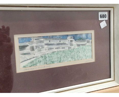 An interesting sketch " bomb scare at lords" by Donald Smith 1973