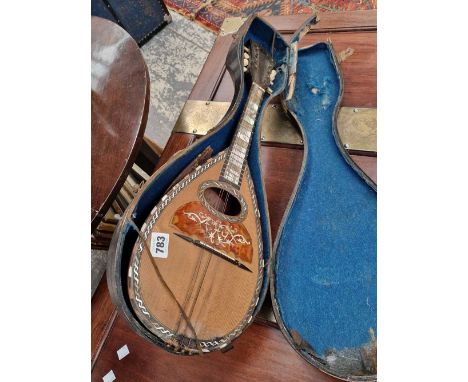 Antique mandolin for restroation with case. 