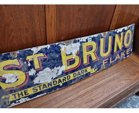 A St. Bruno Flake advertising enamel sign.
