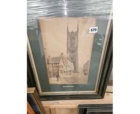 TWO VARIOUS PRINTS COMPRISING A VIEW IN DERBY AND A PORTRAIT OF A GENTLEMAN. (2)