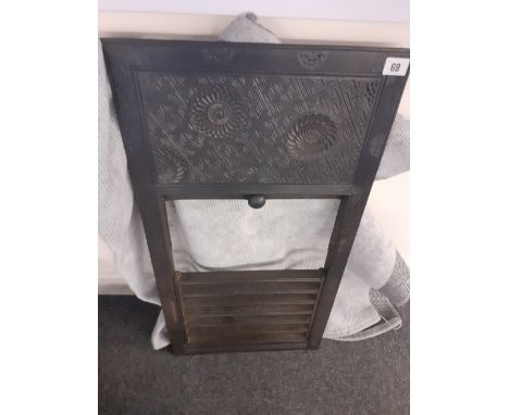 A Small late 19th century cast Iron fire insert depicting Japanese mons. 15" x32"
A superb Cast Iron small Fireplace designed