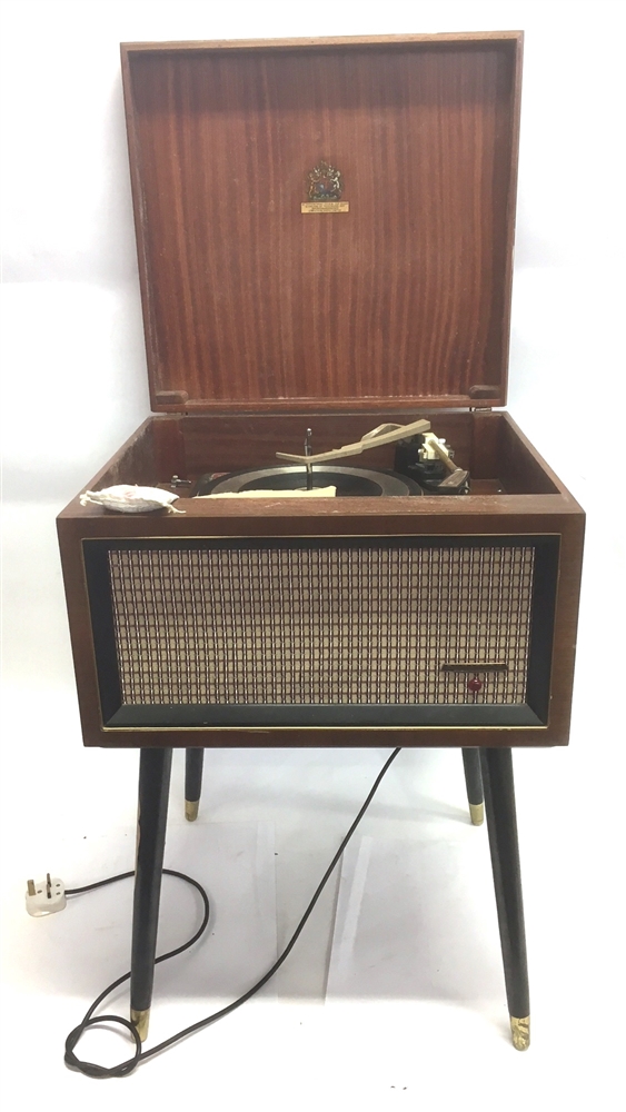 A DYNATRON FLOORSTANDING RECORD PLAYER circa 1960s, with a Garrard