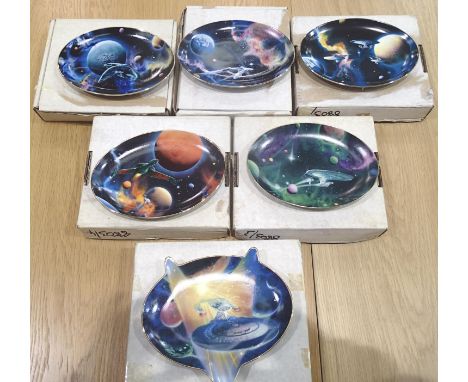Hamilton Collection plates, set of five The Final Frontier and one Starship Collection. All as new, boxed. P&amp;P Group 1 (£