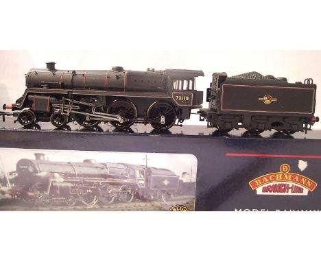 Bachmann 32-506 standard class 5MT, 73110, The Red Knight, Black Late Crest, excellent condition, no detail pack, box with we