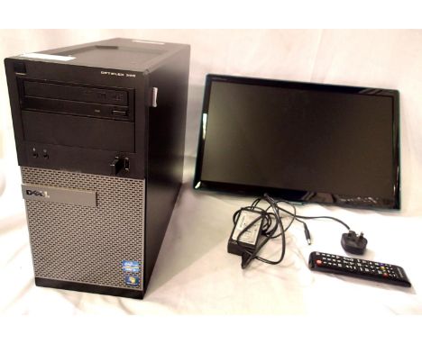 Dell Optiplex 390, Intel 13 processor, Windows 7 and Samsung HD TV 21 inch monitor, with remote, no stand. Condition Report: 