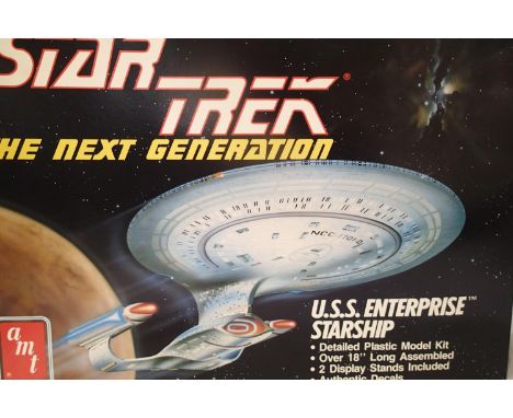 AMT plastic kits, USS Enterprise, approximate L: 45 cm, appears complete (unchecked). P&amp;P Group 1 (£14+VAT for the first 