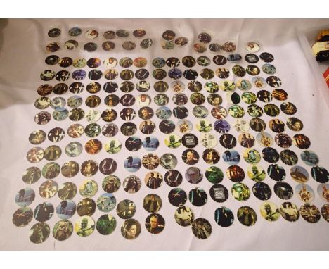 Selection of approximately 180 Tazos Star Wars Trilogy Edition, some duplicates, including twenty in sealed packets. P&amp;P 