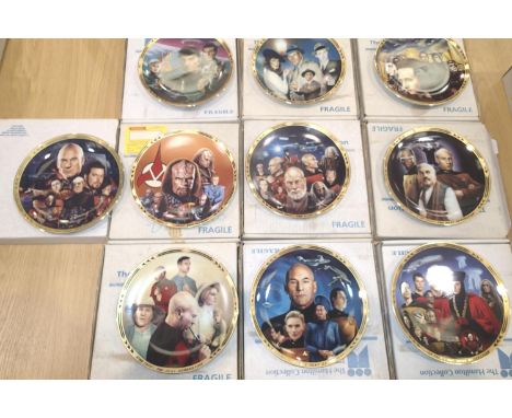 Set of ten Hamilton Collection plates, Star Trek, The Episodes, all as new in boxes. P&amp;P Group 2 (£18+VAT for the first l
