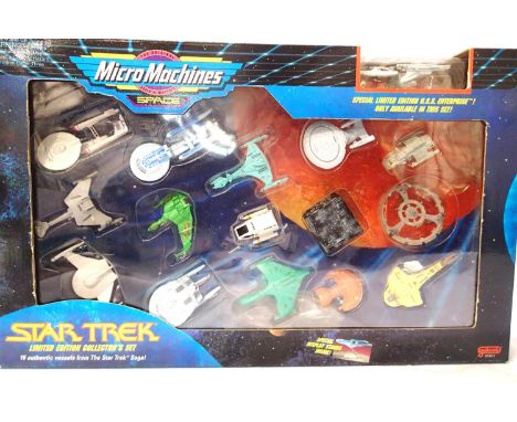 Micro Machines Star Trek Collectors set of sixteen vehicles. Appears as new, boxed. P&amp;P Group 1 (£14+VAT for the first lo