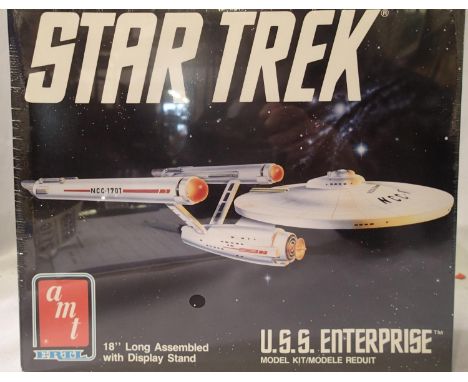 AMT plastic kit, USS Enterprise, L: 45 cm, as new factory sealed. P&amp;P Group 1 (£14+VAT for the first lot and £1+VAT for s
