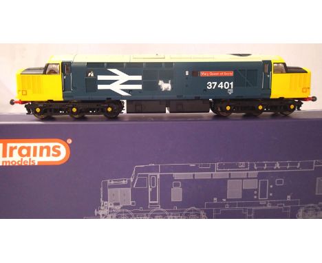 ViTrains V2021, class 37 diesel, 37401, Mary Queen of Scots, blue/yellow ends, excellent - near mint condition, box with stor