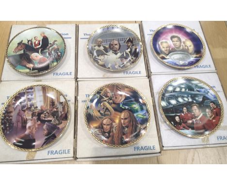 Set of six Hamilton Collection plates, Star Trek Generations. P&amp;P Group 2 (£18+VAT for the first lot and £3+VAT for subse