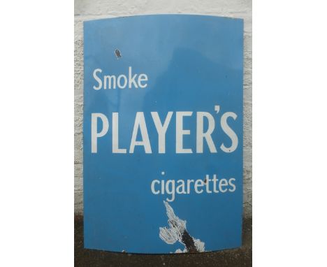 A 'Smoke Player's Cigarettes' rectangular enamel sign, 31 x 44".