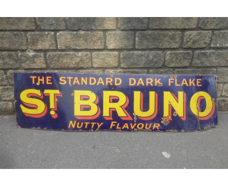A St. Bruno rectangular enamel sign, 72 x 20".