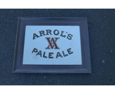 An Arrol's Pale Ale advertising mirror by Laughlin & Co. Glasgow, 24 x 19".