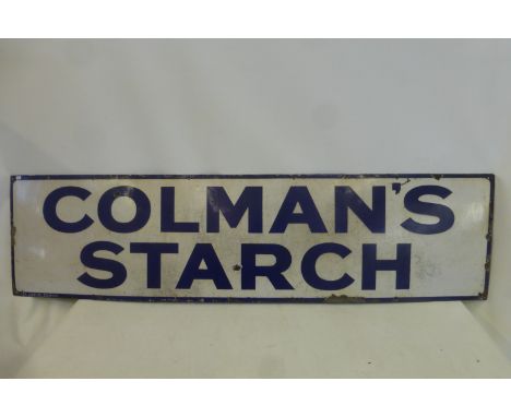 A Colman's Starch rectangular enamel sign, 62 x 16".