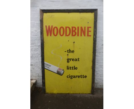 A large Woodbine - 'the great little cigarette' rectangular enamel sign, 39 3/4 x 62 1/2".