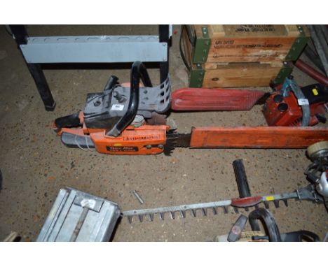 A petrol chainsaw