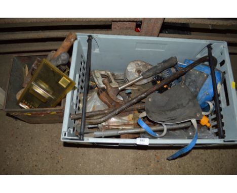 Two boxes of various tools 
