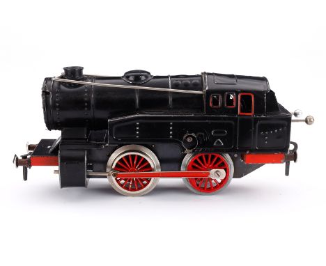 Fleischmann Tenderlok, Spur 0, Uhrwerk intakt, schwarz, LS, Z 3