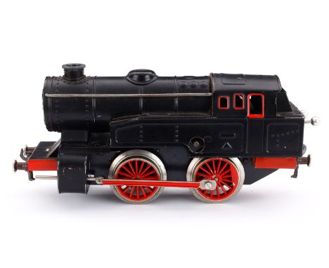 Fleischmann Tenderlok, Spur 0, Uhrwerk intakt, schwarz, LS, Z 3