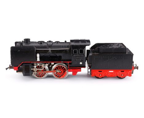 Fleischmann B-Dampflok 325, Spur 0, elektr., schwarz, mit Tender und 2 el. bel. Stirnlampen, LS, Z 4