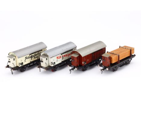 4 Fleischmann Wagen, Spur 0, L 16,5, Z 3
