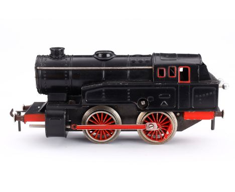 Fleischmann Tenderlok, Spur 0, Uhrwerk intakt, schwarz, LS, Z 3