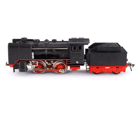 Fleischmann B-Tenderlok 350, Spur 0, elektr., schwarz, mit Tender und 2 el. bel. Stirnlampen, LS, Z 3