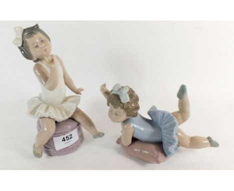Two Lladro figures of children ballerinas, tallest 18cm high 