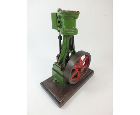 A kit built model Stuart vertical steam engine 