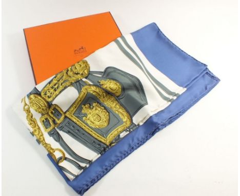 A Hermes 'Brides de Gala' silk scarf, boxed 