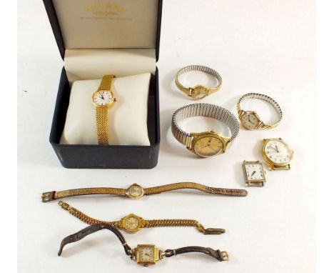 A gold plated ladies Rotary wrist watch and various other watches 
