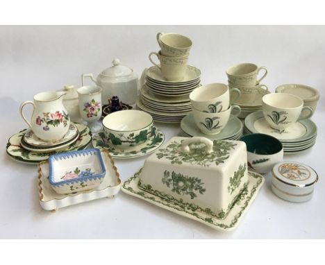 A mixed lot of ceramics to include Royal Doulton 'Somerset' pattern part tea service; Mason's Ironstone butter dish; Copeland