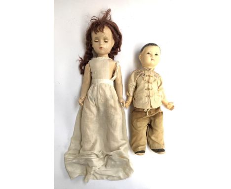 Two vintage dolls, the larger approx. 50cm tall, marked 'Alexander' to back of head and torso 