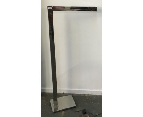 A contemporary chrome standard lamp, 129cmH 