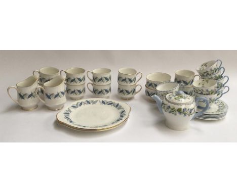 A Shelley 'Harebell' part tea set; together with a Royal Standard 'Trend' part tea service 