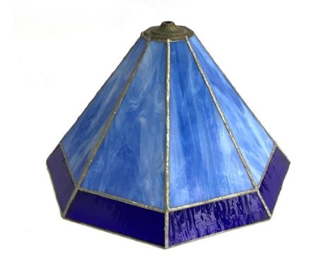 An Art Deco style stained glass lamp shade 