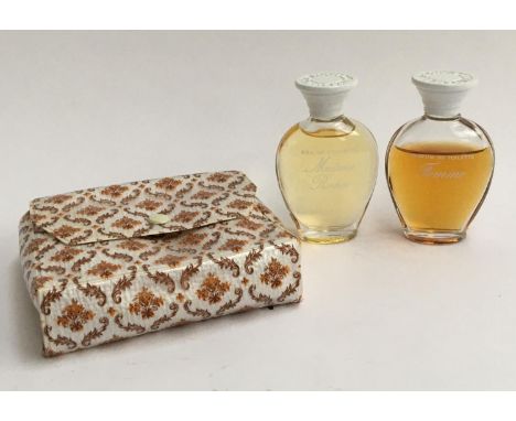 Two bottles of Marcel Rochas perfume, 'Parfume de Toilette Femme' ad 'Eau de Cologne Madame Rochas' originally given as a gif