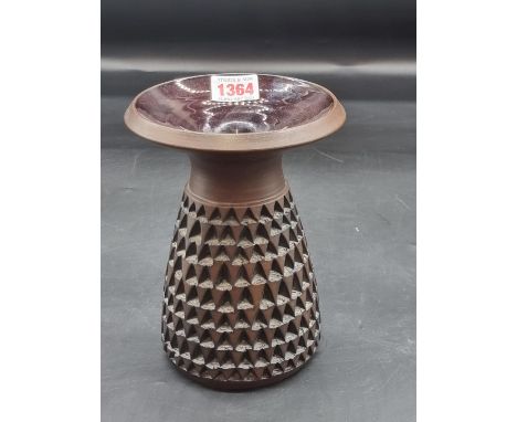 Studio Pottery: a Poole 'Atlantis' vase, by Jenny Haigh, with impressed marks, 17.5cm high. 