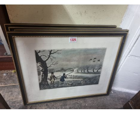 After R Havell Jnr, a set of four sporting scenes, colour engraving, pl.28.5 x 38cm.&nbsp; 