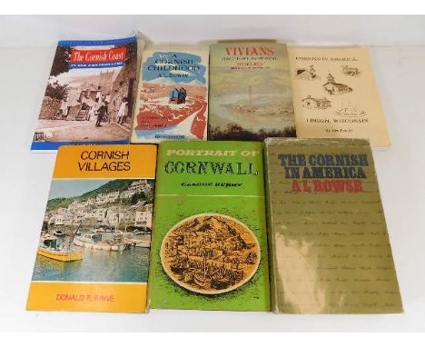 Book: The Cornish in America by A L Rowse twinned with Portrait of Cornwall by Claude Berry and five other books of Cornish i