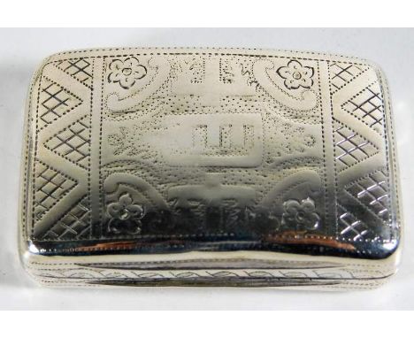 A Georgian silver snuff box by William Pugh 1807 31.4g