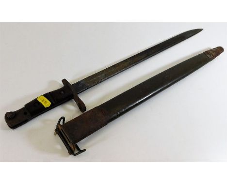 A US WW1 Remington bayonet 21.75in long with scabbard