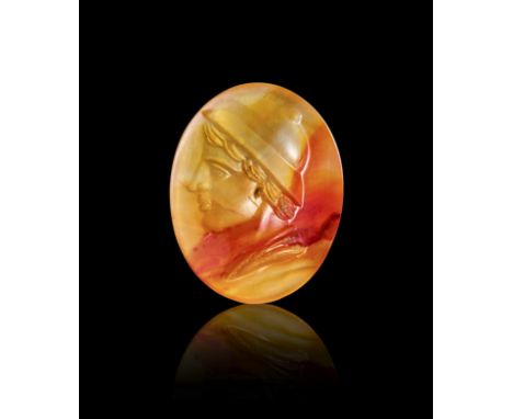 A ROMAN CARNELIAN AGATE INTAGLIO, 1ST - 2ND CENTURY A.D. OR LATER L: 2cm 