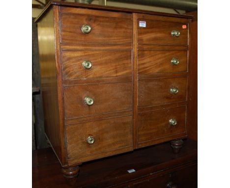 A 19th century mahogany double door chest commode