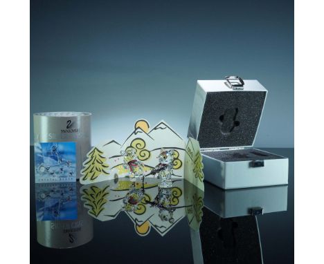 This collection includes two Swarovski Kris Bear figurines from the "When We Were Young" theme, both Swarovski marked and acc